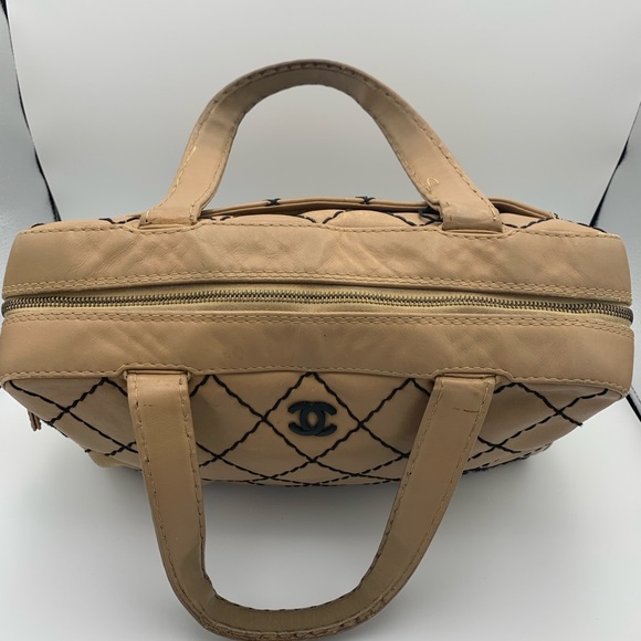 Chanel Wild Stitch Boston handbag Beige - Picture 6 of 15